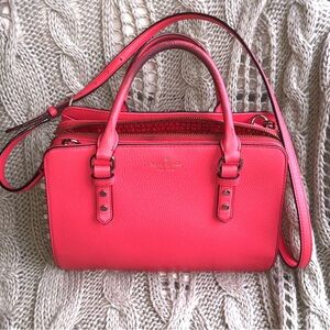 Kate Spade Lise Mulberry Street Pink Satchel Top Handle Bag 100% Cow Leather